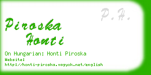 piroska honti business card